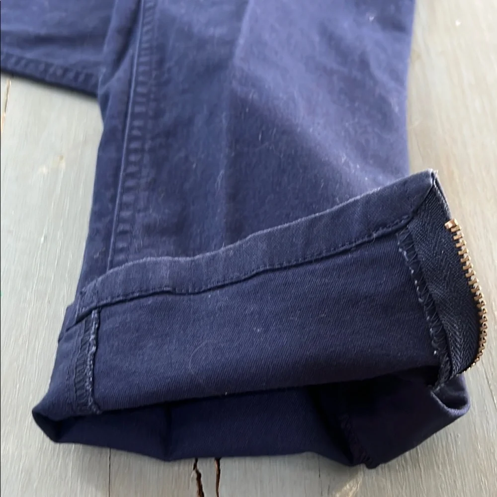 RALPH LAUREN Navy Pants with Plaid Belt